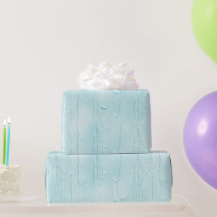Hellblauer Aqua-Frosting-Geburtstag Geschenkpapier