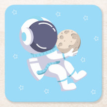 Hellblauer Astronaut - Papier-Unterlage