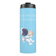 Hellblauer Astronaut - Thermobecher