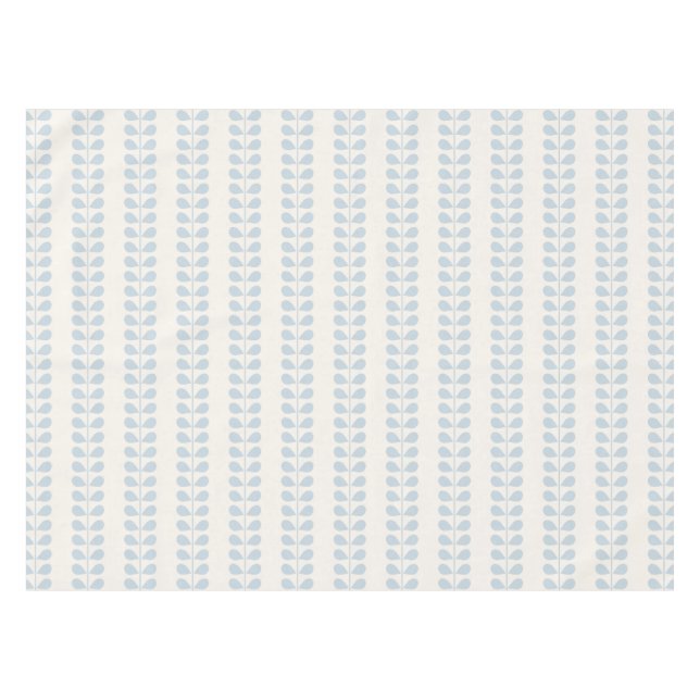 Hellblauer Blattstreifen Tischdecke (Vorderseite (Horizontal))