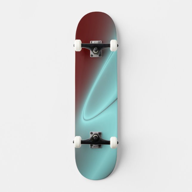 Hellblauer Blitz Skateboard (Vorderseite)