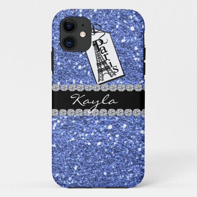 HELLBLAUER CrystaTl BLING IPHONE 5 Fall Case-Mate iPhone Hülle (Rückseite)