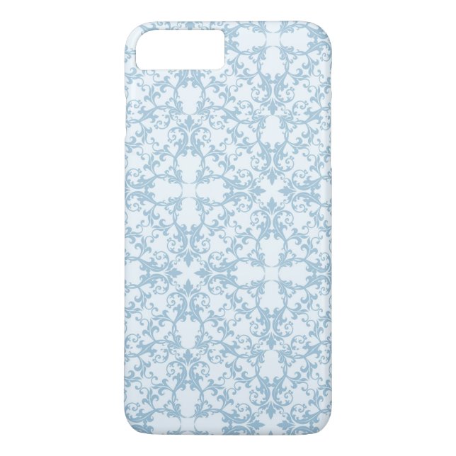 Hellblauer Damast Case-Mate iPhone Hülle (Rückseite)