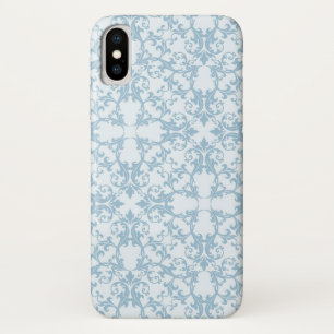 Hellblauer Damast iPhone X Hülle