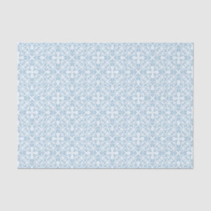 Hellblauer Damast Seidenpapier
