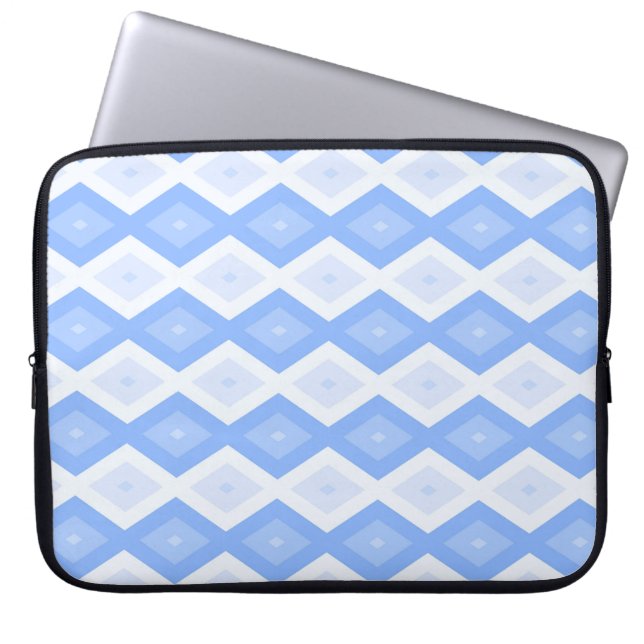 Hellblauer Diamantmuster Laptopschutzhülle (Vorderseite)