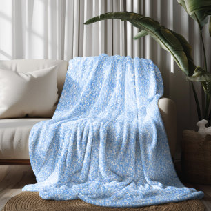 Hellblauer falscher Glitter und Glanz Fleecedecke