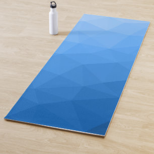 Hellblauer Farbverlauf Geometrisches Mesh-Muster Yogamatte