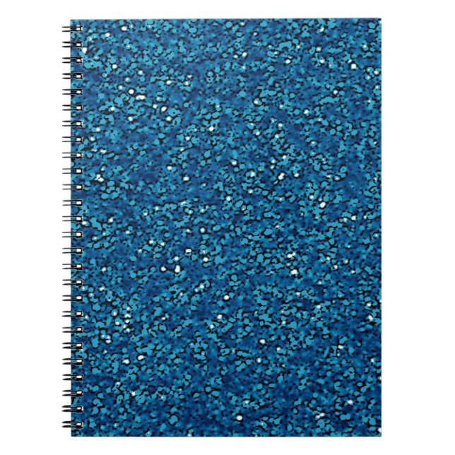 Hellblauer funkelnd Glitzer Notizblock (Vorderseite)