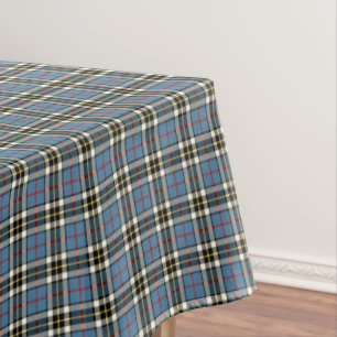 Hellblauer GesellschaftskleidungTartan Tischdecke