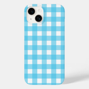 Hellblauer Gingham Case-Mate iPhone 14 Hülle