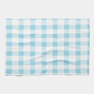 Hellblauer Gingham Küchentuch