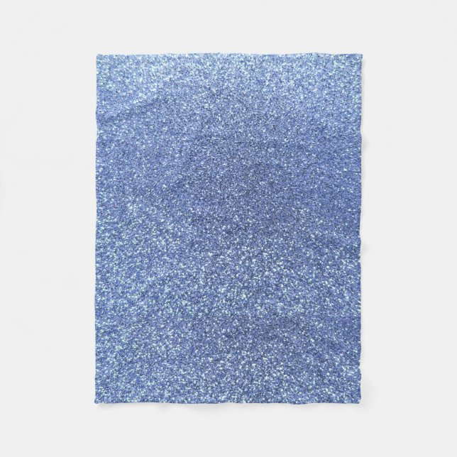 Hellblauer Glitter Fleecedecke (Vorderseite)