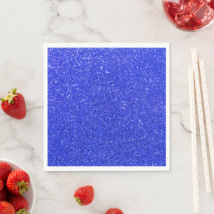 Hellblauer Glitzer Serviette