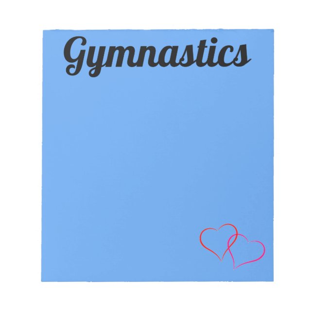 Hellblauer GYMNASTIK NOTEPAD Notizblock (Vorderseite)