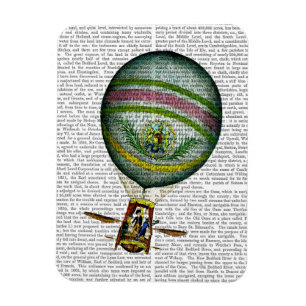 Hellblauer Heißluft-Ballon Magnet