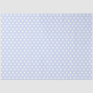 Hellblauer Hintergrund mit weißen Polka-Punkten Seidenpapier