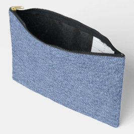 Hellblauer Jeans-Look Druck Cut Sew Bag Zubehörtasche