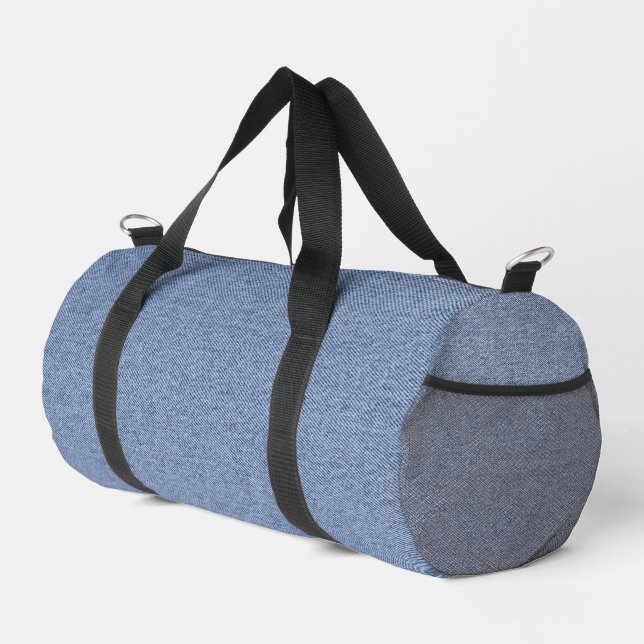 Hellblauer Jeans-Look Print Cut Sew Bag Duffle Bag (Rechte Ecke)