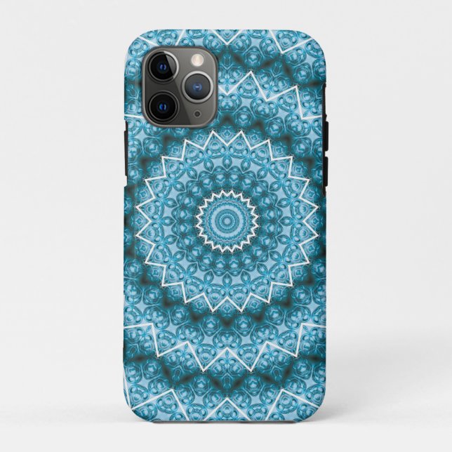 Hellblauer Kaleidoskop / Mandala Case-Mate iPhone Hülle (Rückseite)
