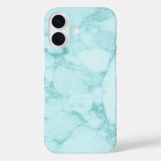 Hellblauer Marmor iPhone 16 Hülle