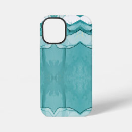 Hellblauer Marmor Elegantes Modernes Muster iPhone 12 Mini Hülle