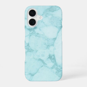 Hellblauer Marmor iPhone 16 Hülle