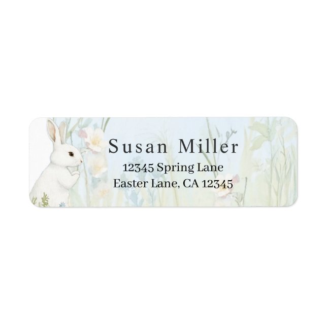 Hellblauer minimalistischer Osterhase  (Vorne)