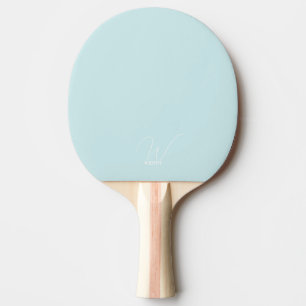 Hellblauer Ping-Pong-Schläger mit Monogramm Tischtennis Schläger