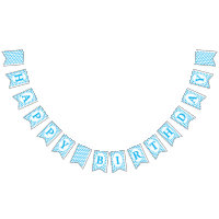 Hellblauer Polka dots Happy Birthday