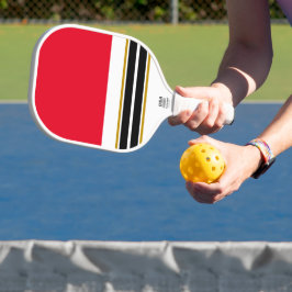Hellblauer Roter Streifen Schwarz-weiße Rennstreck Pickleball Schläger