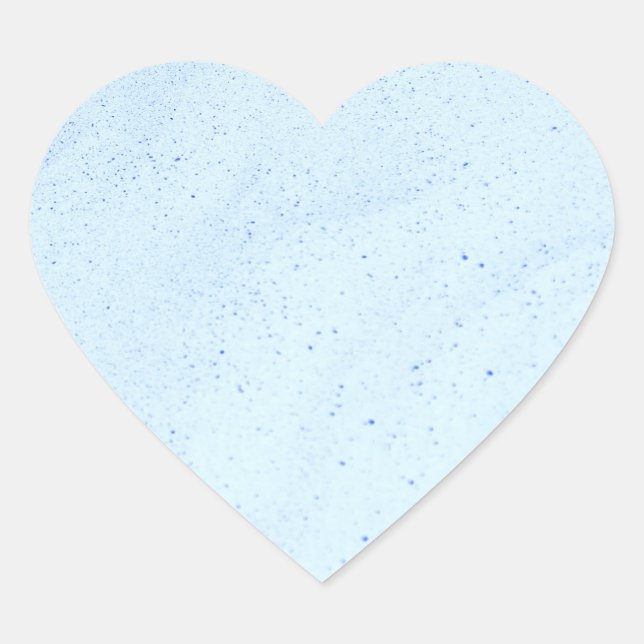 Hellblauer Sand Herz-Aufkleber (Vorderseite)