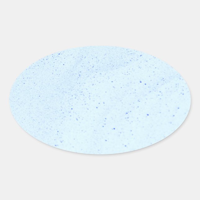 Hellblauer Sand Ovaler Aufkleber (Vorderseite)