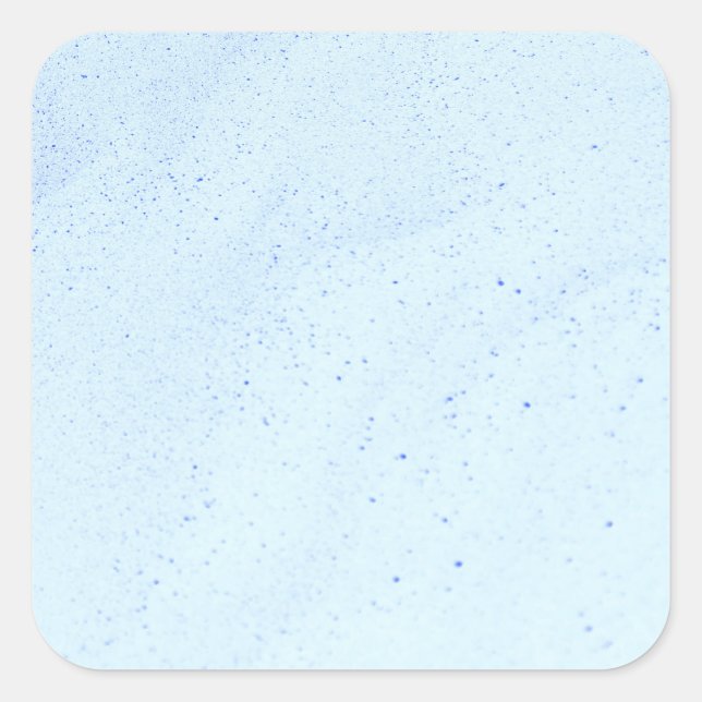 Hellblauer Sand Quadratischer Aufkleber (Vorderseite)
