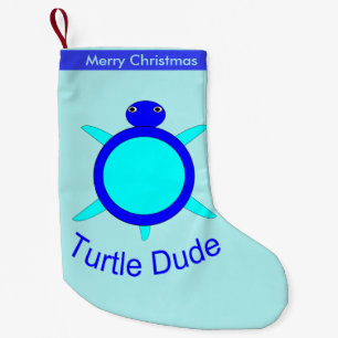 Hellblauer Schildkröten Typ Custom Strumpf Kleiner Weihnachtsstrumpf