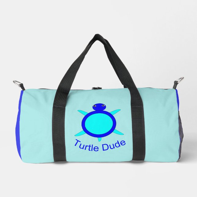 Hellblauer SchildkrötenTyp Duffle Bag (Vorderseite)