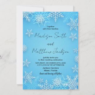 Hellblauer Schnee Hochzeitseinladungen Einladung