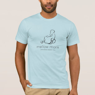 Hellblauer T - Shirt mit Mellow-Monk-Logo