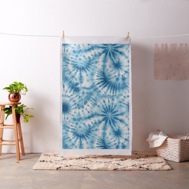 Hellblauer Tie-Dye Stoff (Beispiel)