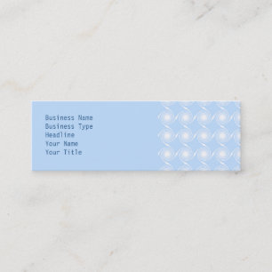 Hellblauer und gewundener Musterentwurf des Weiß Mini Visitenkarte