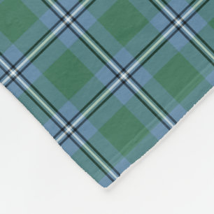 Hellblauer und grüner ClanIrvineTartan Fleecedecke