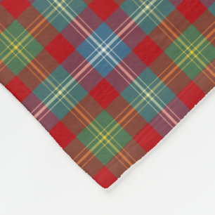 Hellblauer und Rot-Pflegeclanalter Tartan Fleecedecke