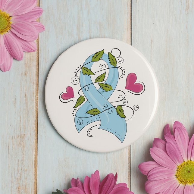 Hellblaues Bewusstseinsband Unterstützung und Hoff Button (Von Creator hochgeladen)