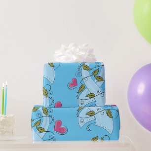 Hellblaues Bewusstseinsband Unterstützung und Hoff Geschenkpapier