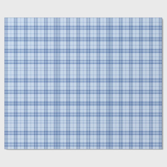 Hellblaues Fensterpaneel-Karo Geschenkpapier (Flach)