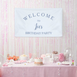 Hellblaues Gender-neutrales Geburtstagsgeschenk Banner