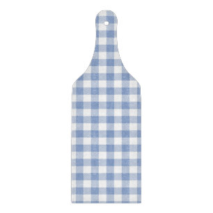 Hellblaues Gingham-Muster Klassischer Karomuster-D Schneidebrett