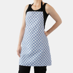 Hellblaues Gingham-Muster Klassischer Karomuster-D Schürze
