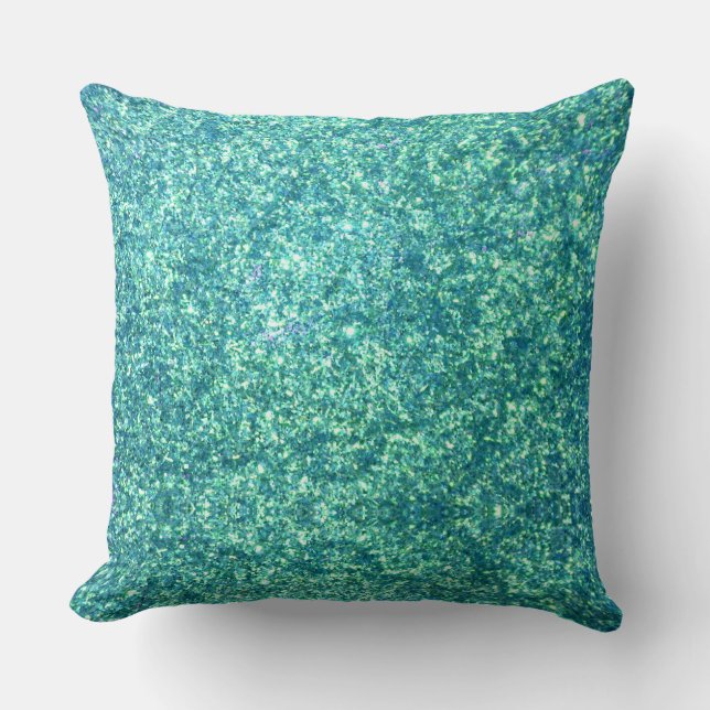 Hellblaues Glitterkissen Kissen (Vorderseite)