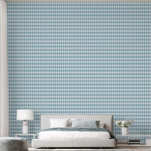 Hellblaues Harlekin-Muster Tapete
